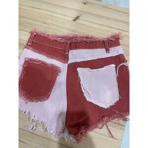Pink Color Block Shorts